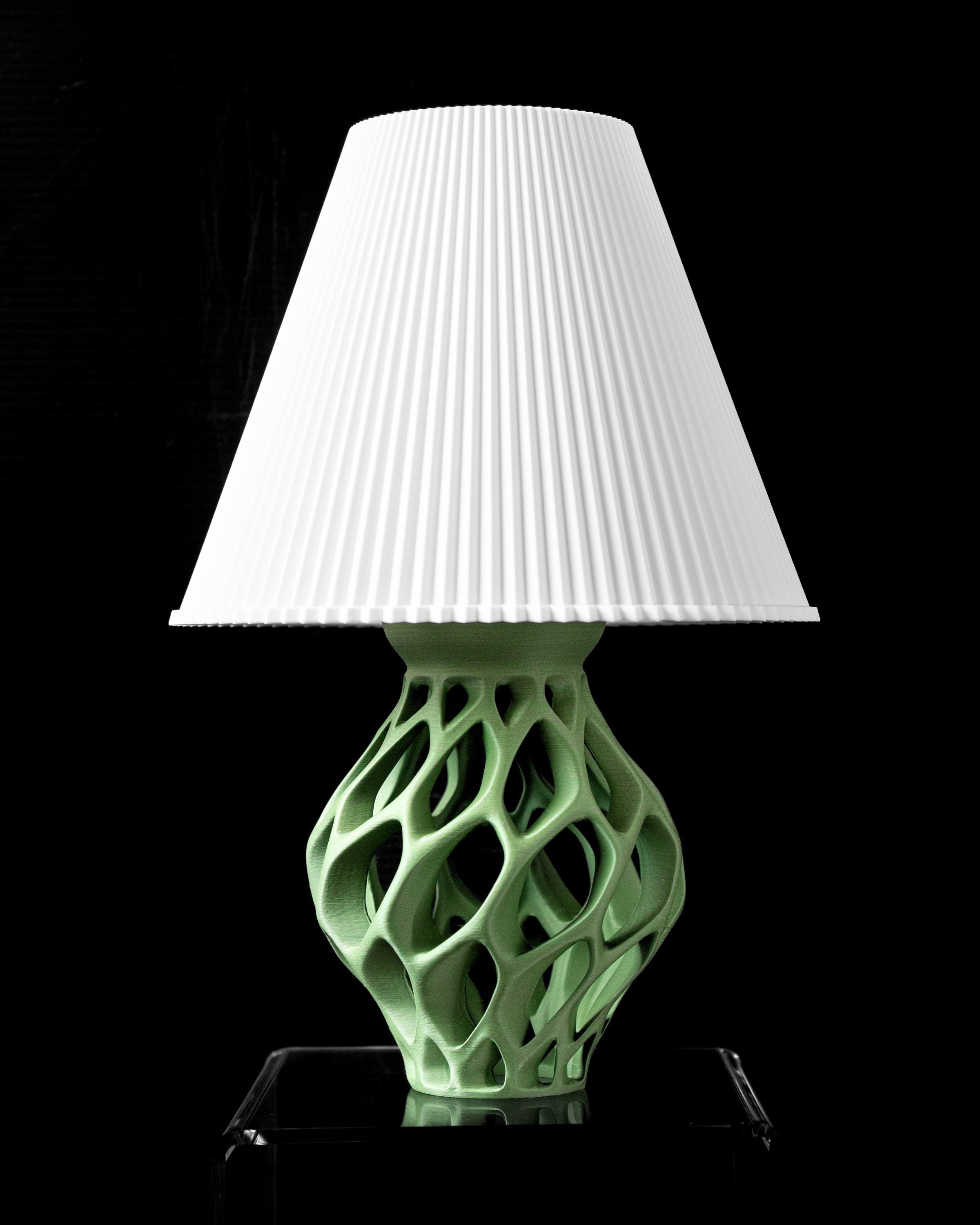 EXO Lamp – Organic Sculptural Table Lamp, Parametric 3D Printed Sage Green Bedside Decor (etsy image id: 7865072138)