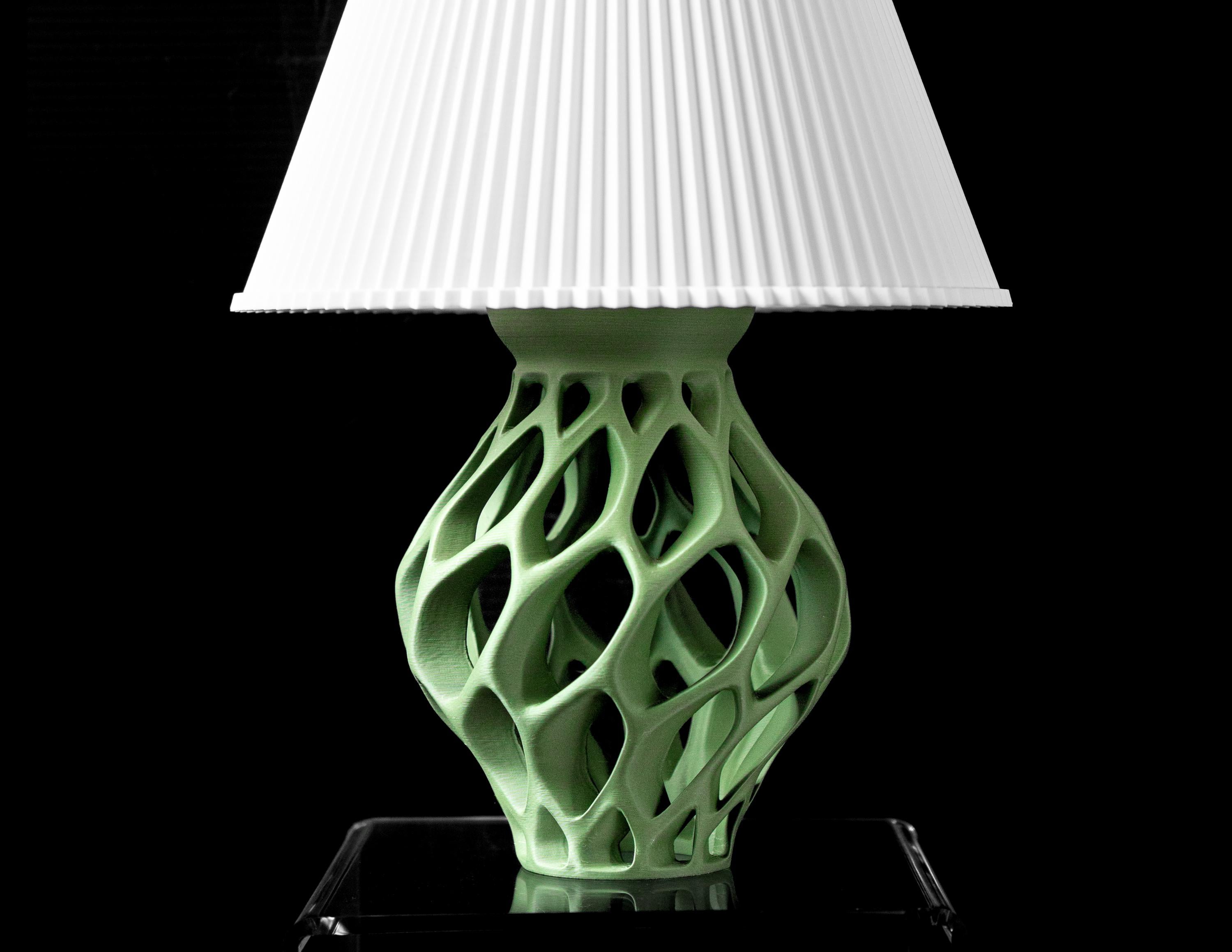 EXO Lamp – Organic Sculptural Table Lamp, Parametric 3D Printed Sage Green Bedside Decor (etsy image id: 7865072184)