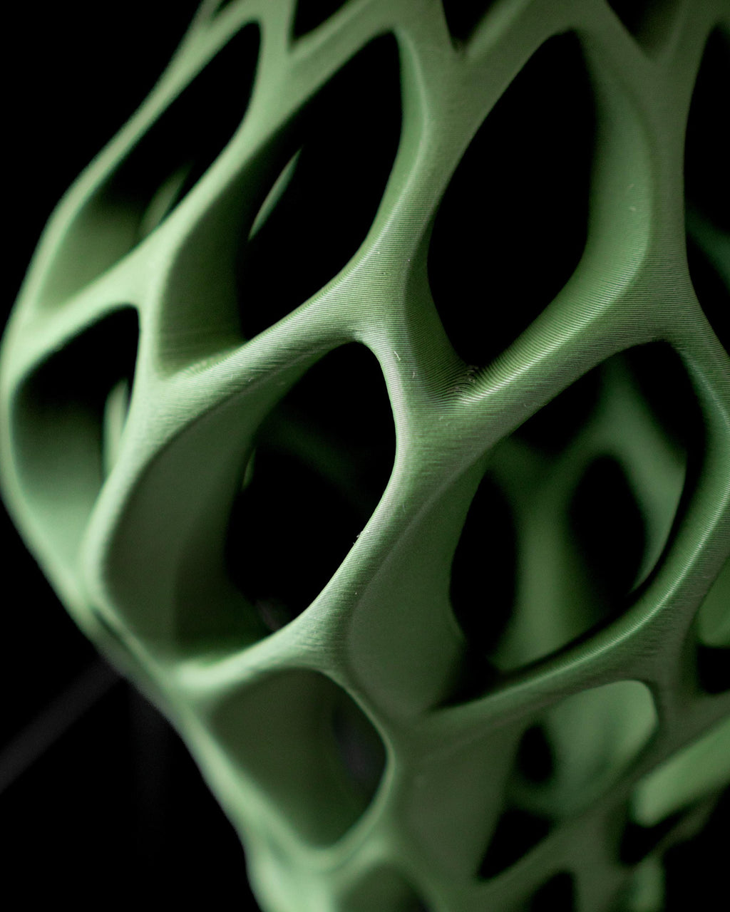 EXO Lamp – Organic Sculptural Table Lamp, Parametric 3D Printed Sage Green Bedside Decor (etsy image id: 7865072316)