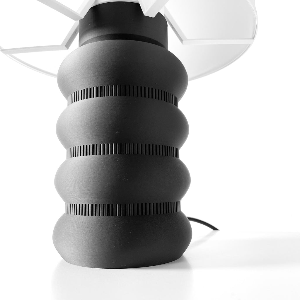 SANTI Lamp – 3D Printed Sculptural Table Lamp, Matte Black Stacked Bubble Form (Bulb Included) (etsy image id: 7865263110)