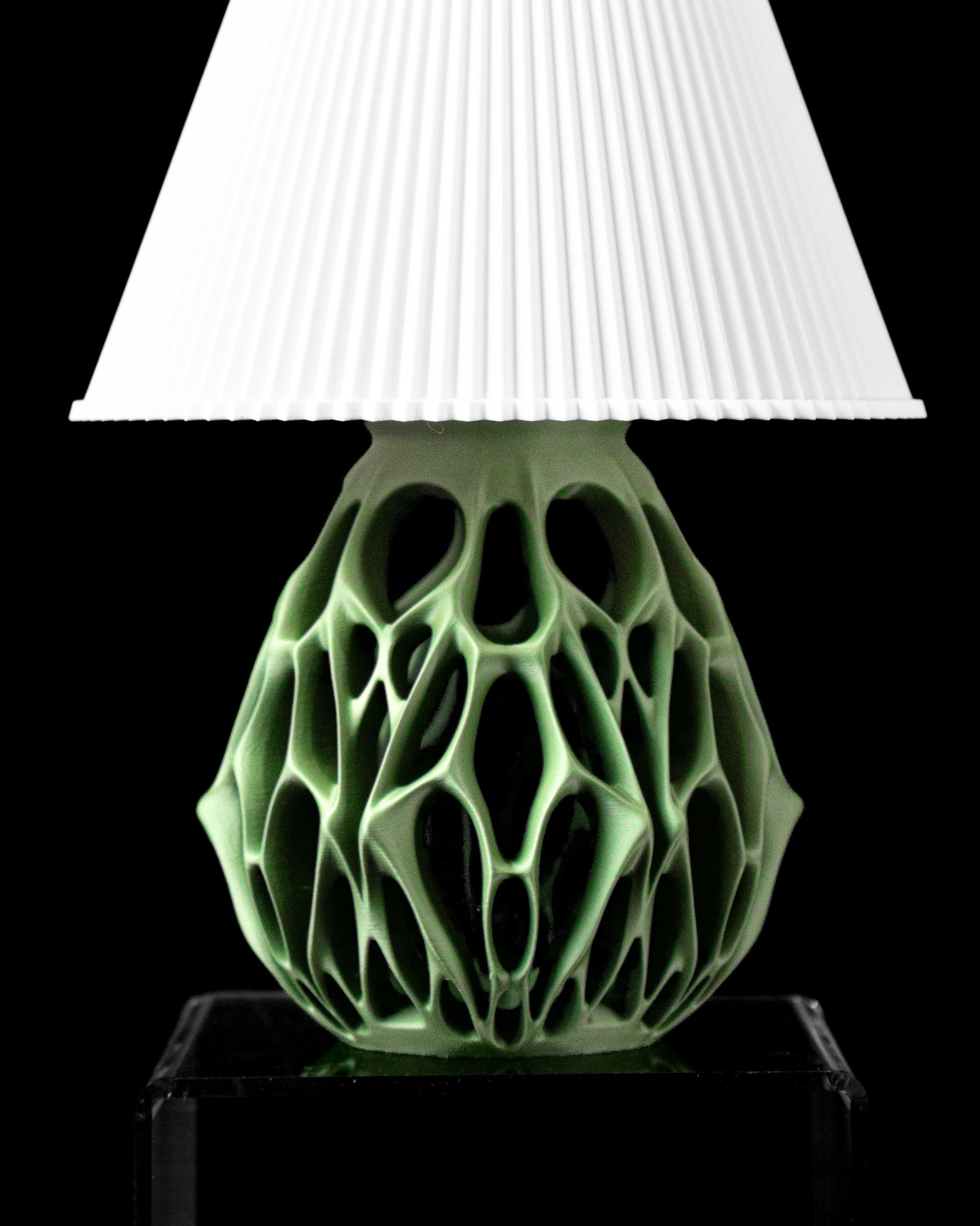 VESSEL 3D Printed Voronoi Lamp Base – Organic Cell Lattice Sculptural Light (etsy image id: 7865328218)