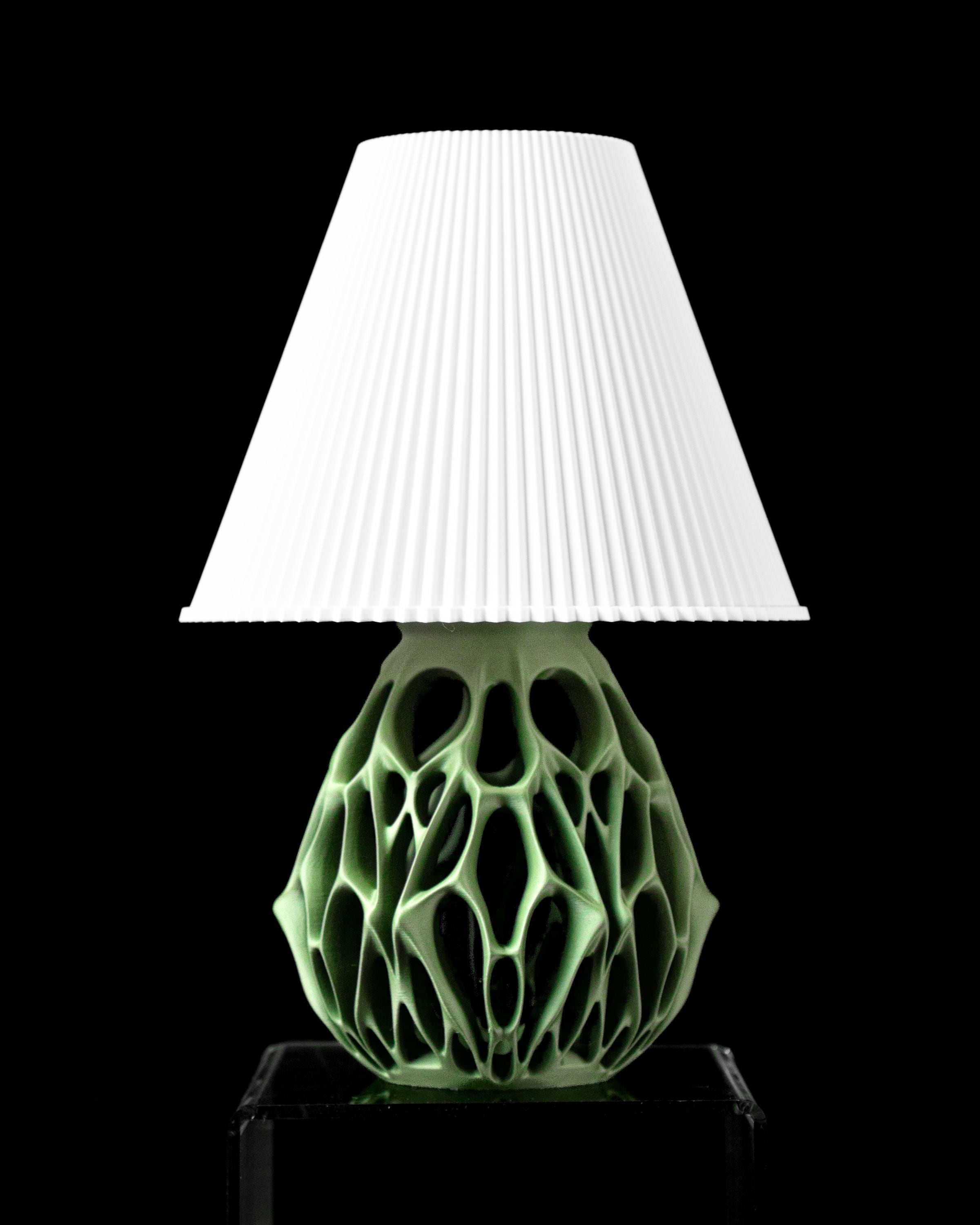 VESSEL 3D Printed Voronoi Lamp Base – Organic Cell Lattice Sculptural Light (etsy image id: 7865328224)