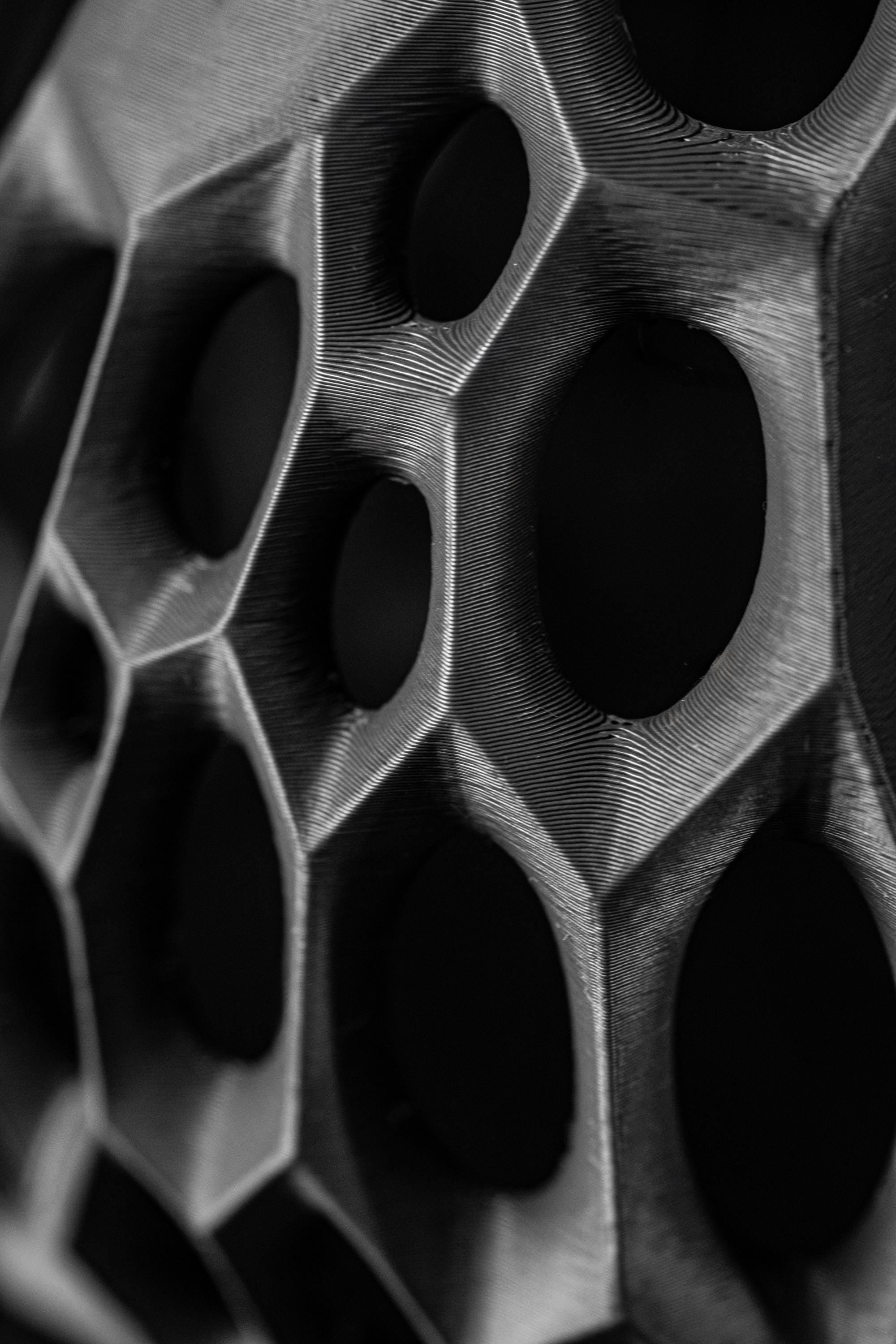 VIRUS 01 - 3D Printed Honeycomb Lattice Table Lamp – Organic Cell Structure Bedside Light (etsy image id: 7865345182)