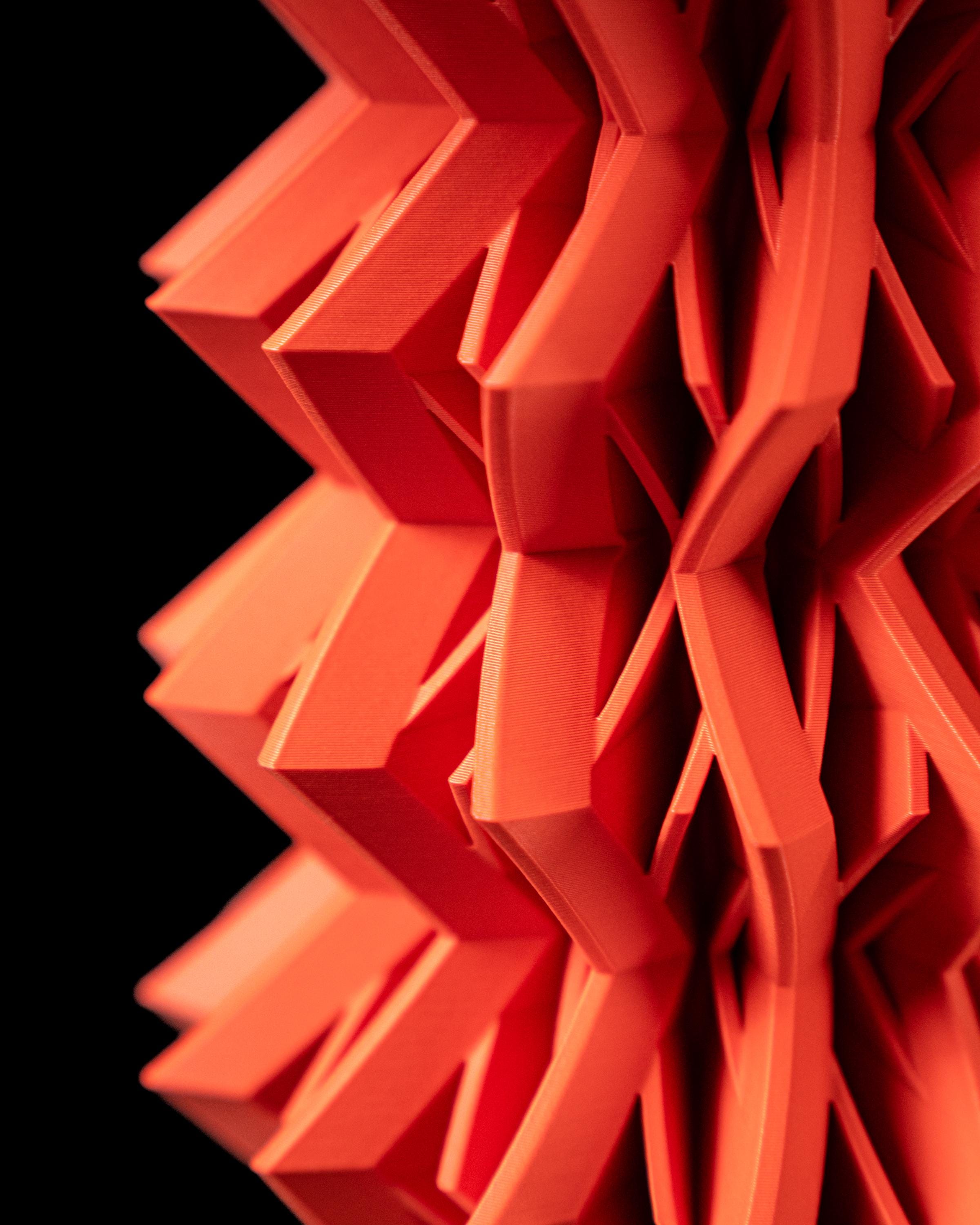 ZIG Table Lamp 3D Printed – Bold Geometric Chevron Bedside Light (etsy image id: 7865371998)