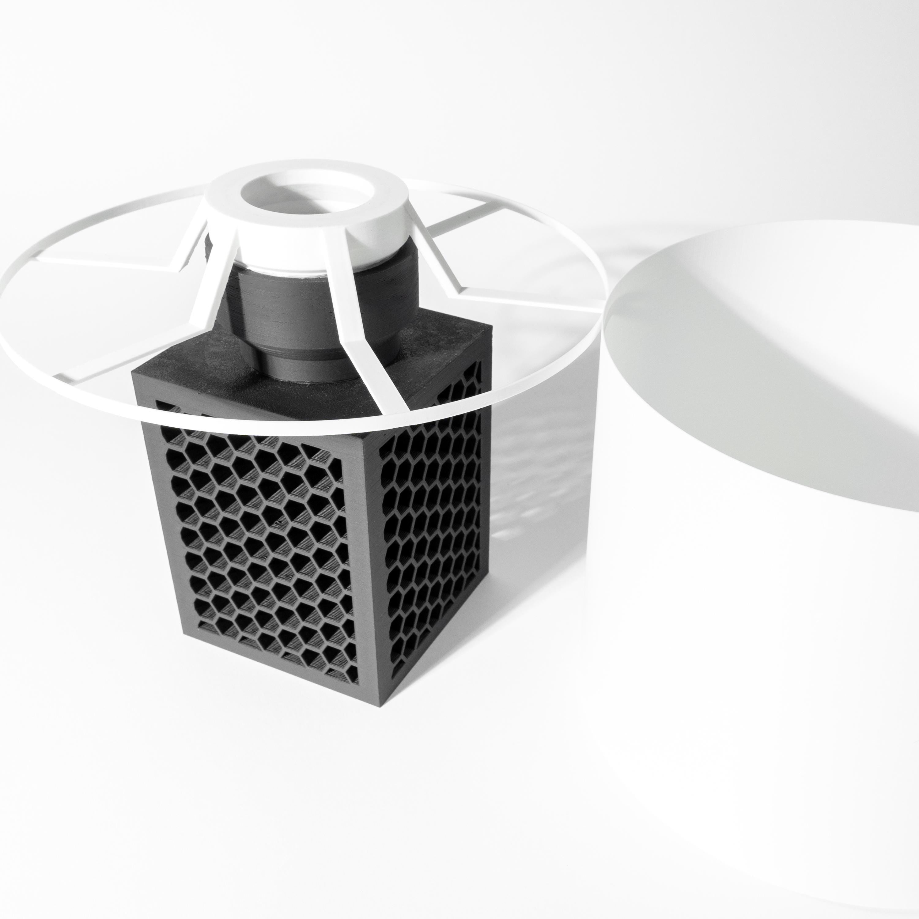 ARO Lamp – Honeycomb 3D Printed Industrial Bedside Light, Ambient Decor __etsy:7912984045