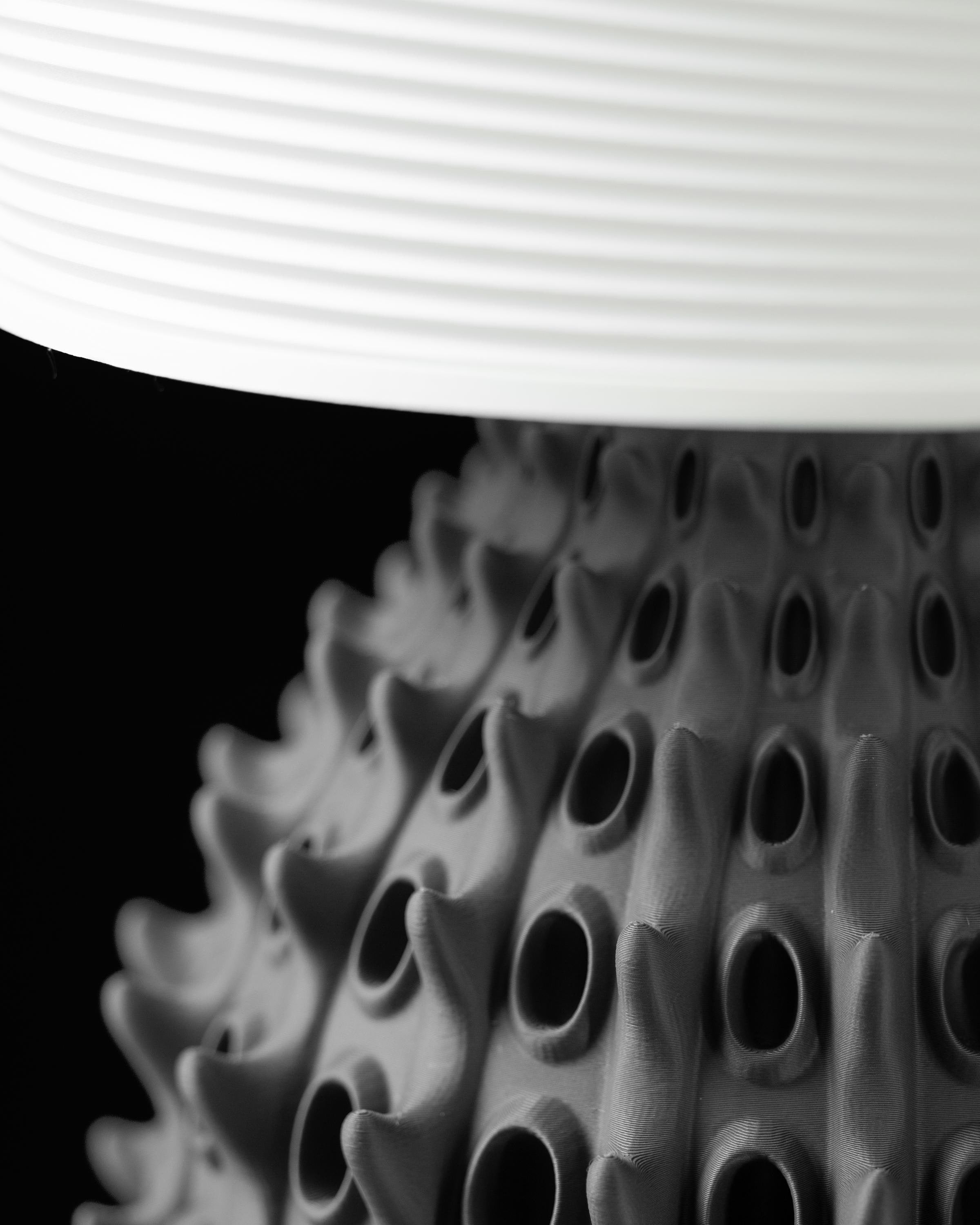 BARNACLE Lamp – Organic Sculptural 3D Printed Designer Light, Textured Home Decor Lighting (etsy image id: 7912998653)
