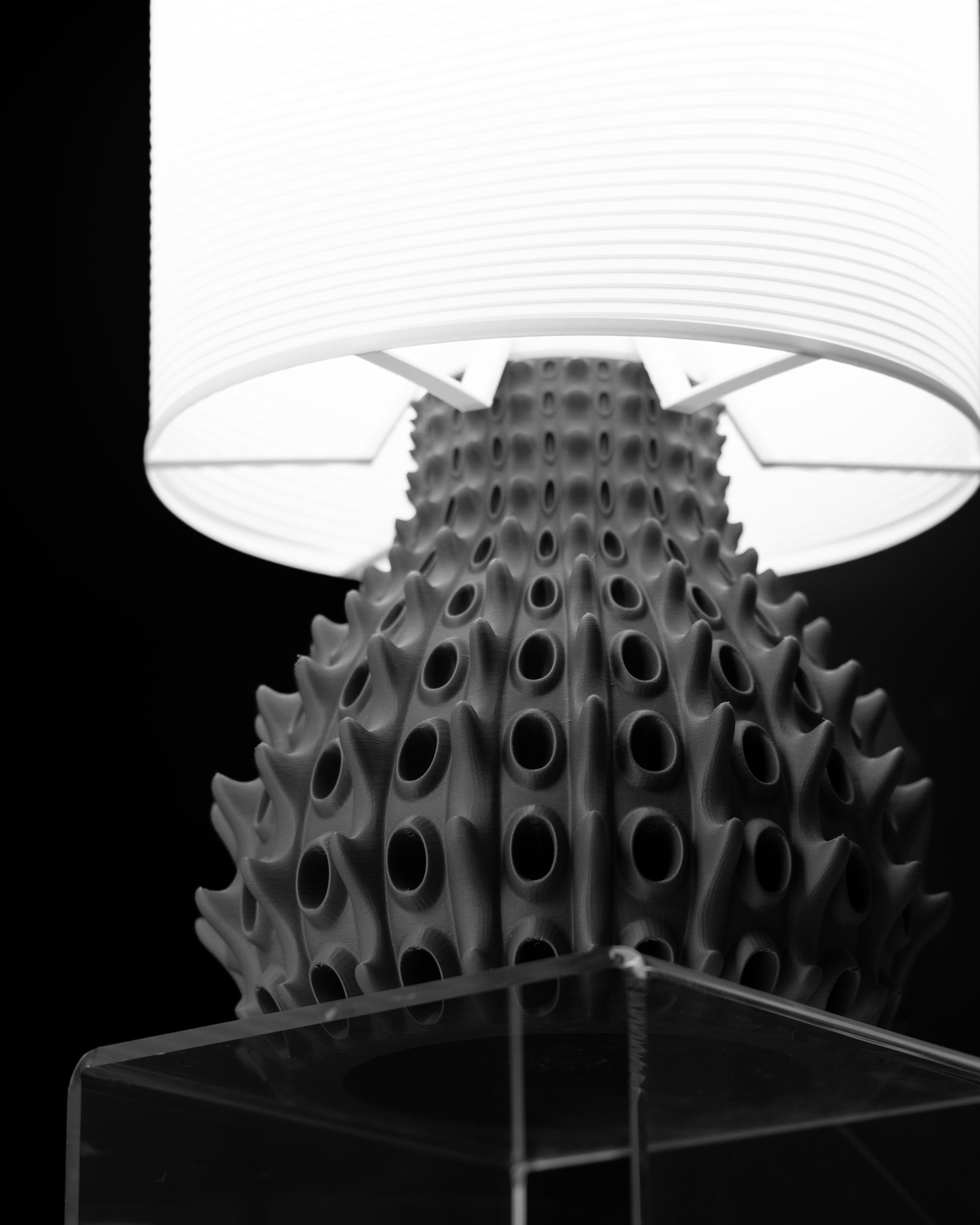 BARNACLE Lamp – Organic Sculptural 3D Printed Designer Light, Textured Home Decor Lighting (etsy image id: 7912998835)