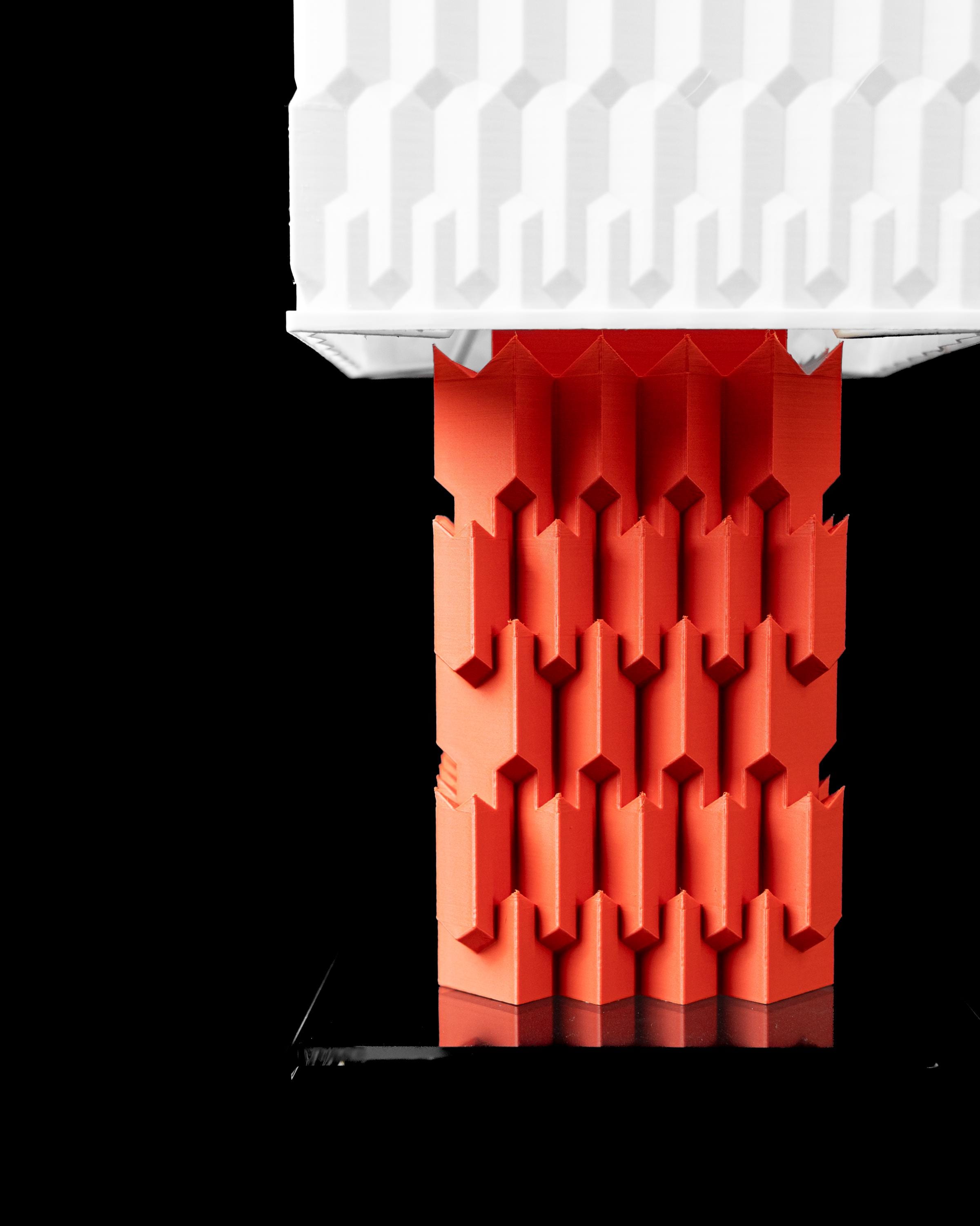 UPLINK 3D Printed Geometric Lamp – Brutalist Column Base, Textured Shade, Modern Decor (etsy image id: 7913265443)