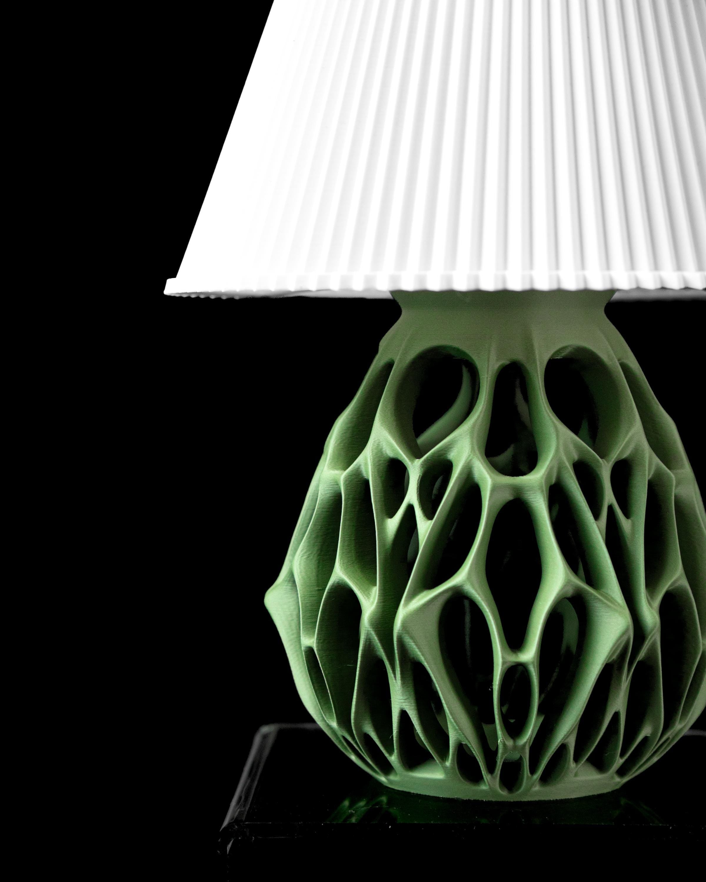 VESSEL 3D Printed Voronoi Lamp Base – Organic Cell Lattice Sculptural Light (etsy image id: 7913281125)