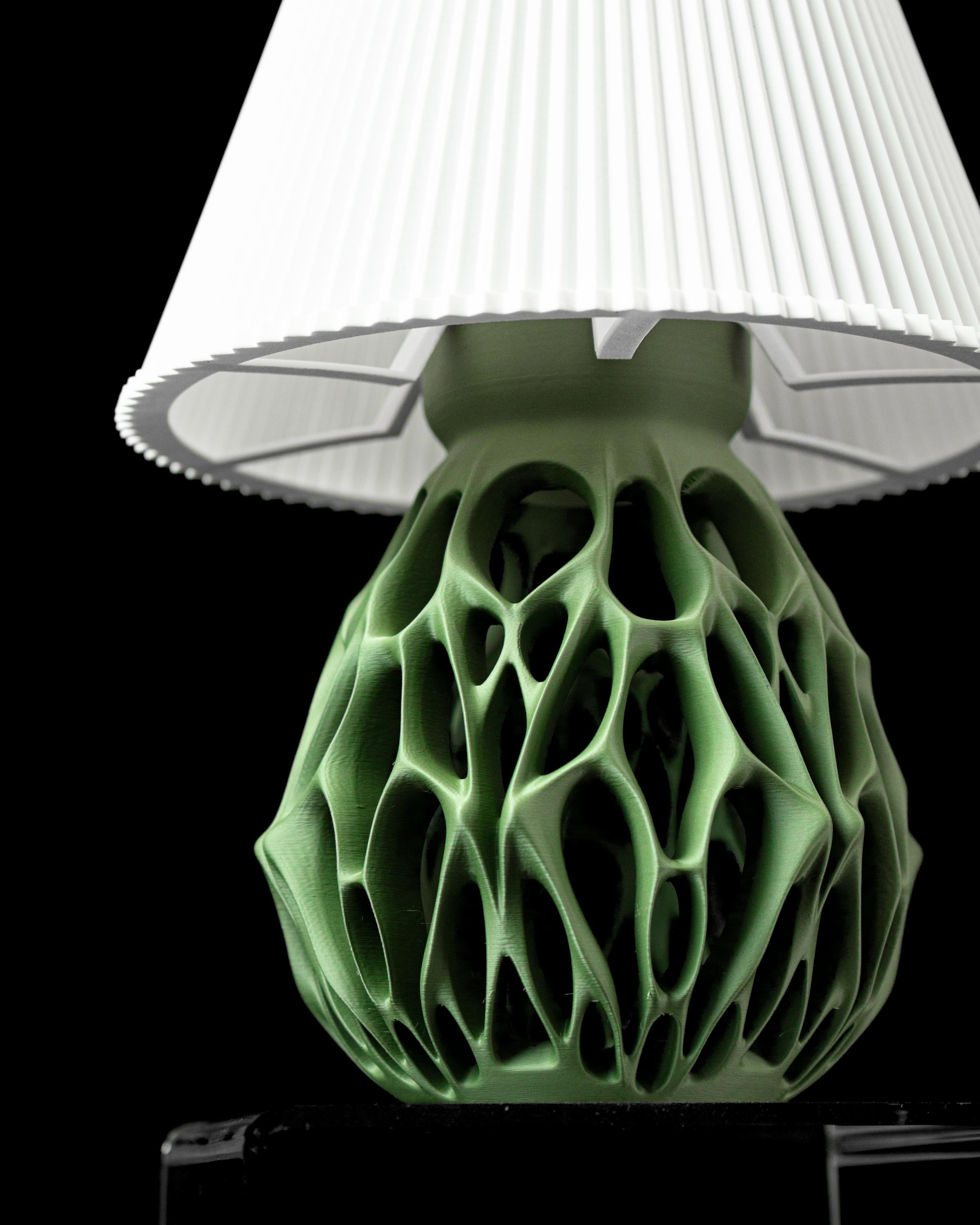 VESSEL 3D Printed Voronoi Lamp Base – Organic Cell Lattice Sculptural Light (etsy image id: 7913281145)