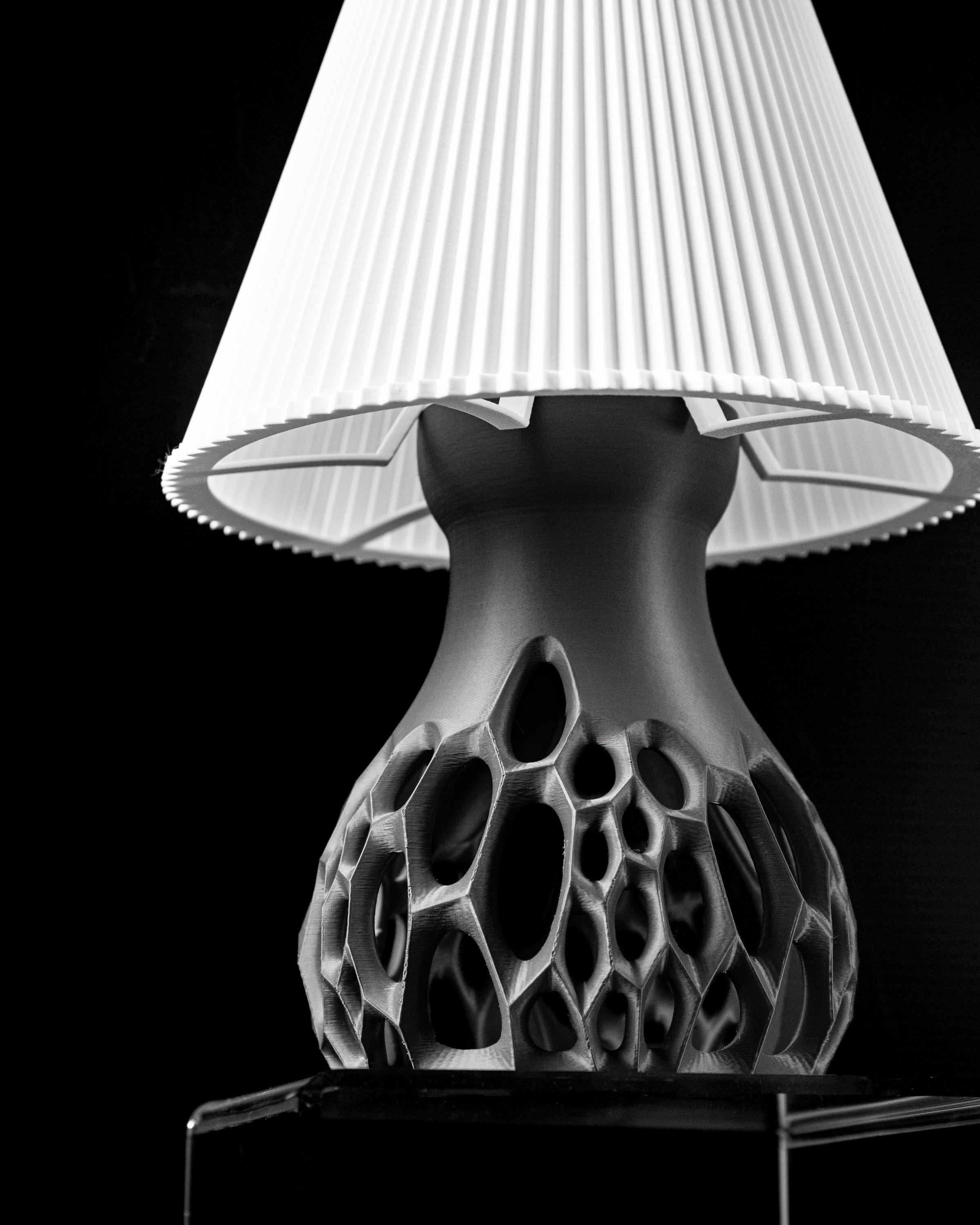 VIRUS 01 - 3D Printed Honeycomb Lattice Table Lamp – Organic Cell Structure Bedside Light (etsy image id: 7913297849)