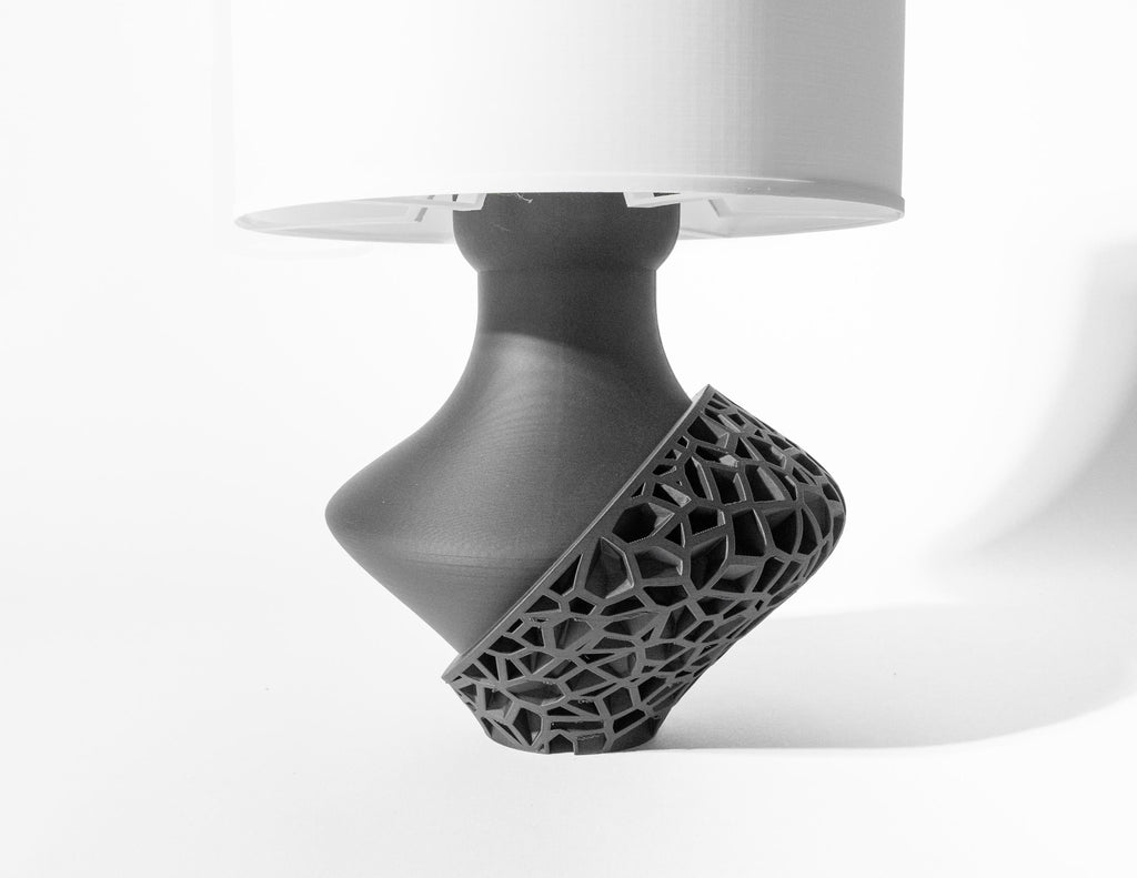VORI 3D Printed Sculptural Lamp – Dual-Texture Voronoi Lattice Vase Base (etsy image id: 7913308855)