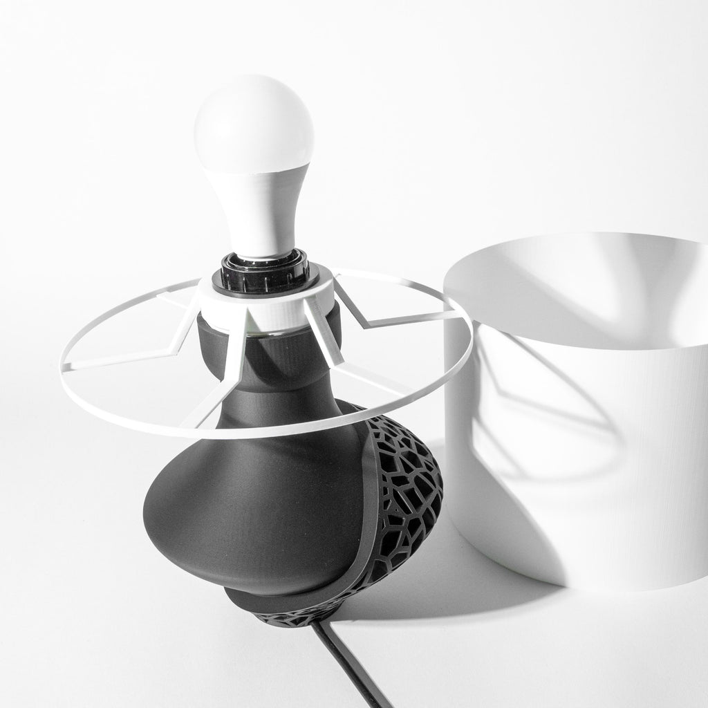 VORI 3D Printed Sculptural Lamp – Dual-Texture Voronoi Lattice Vase Base (etsy image id: 7913308873)